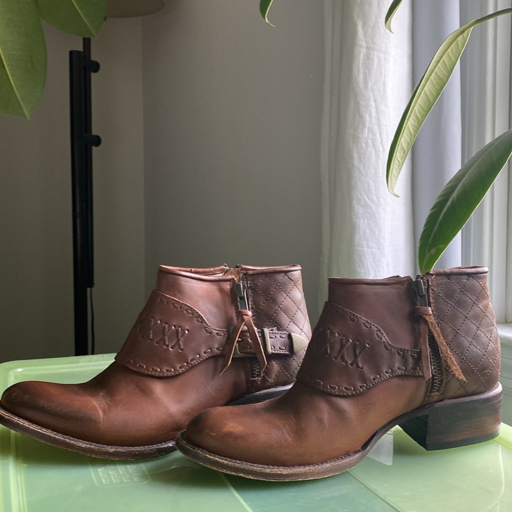 Freebird Brown Leather Boots Women's 8